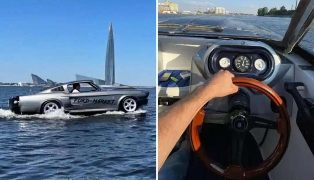 Watch How these Guys Transformed Ford Mustang into a Speedboat