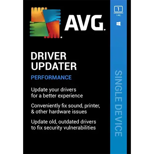 AVG DRIVER UPDATER 10 DEVICES, 1 YEAR, GLOBAL KEY